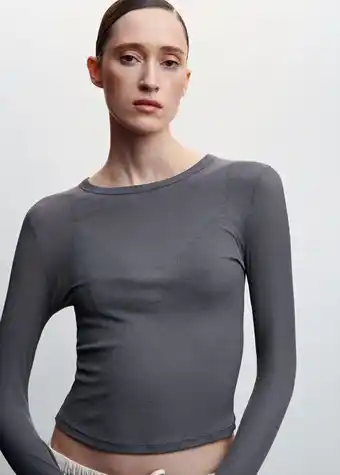 MANGO Tricou din tricot reiat Ofertă