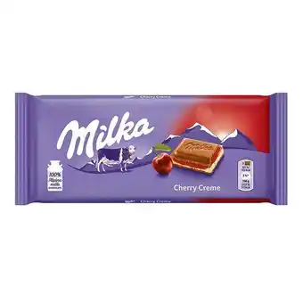Auchan Ciocolata cu crema de visine milka, 100 g Ofertă