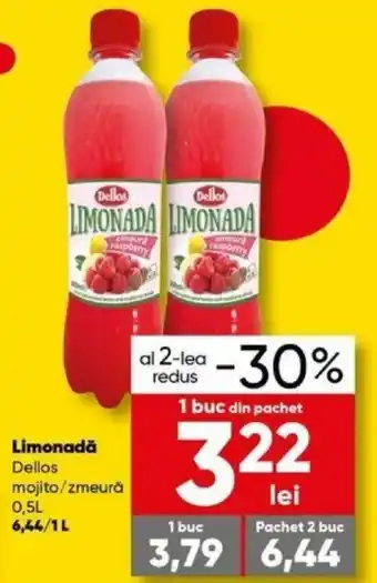 Limonadă Dellos mojito/zmeură 0,5L