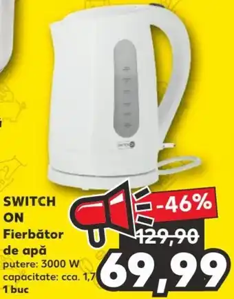 Kaufland SWITCH ON Fierbător de apă putere: 3000 W capacitate: cca. 1,7, 1 buc Ofertă