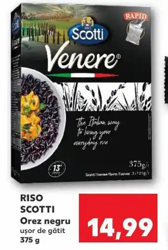 Kaufland RISO SCOTTI Orez negru ușor de gătit 375 g Ofertă