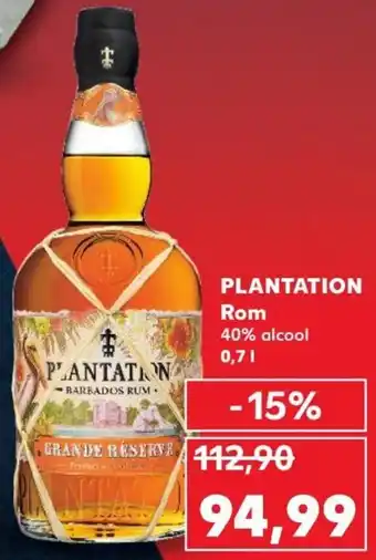 Kaufland PLANTATION Rom, 40% alcool 0,7L Ofertă