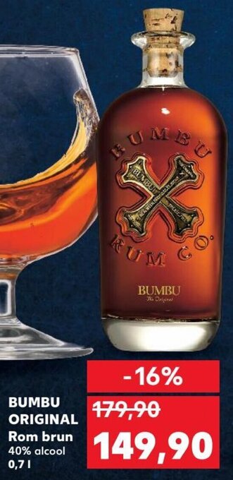 Kaufland BUMBU ORIGINAL, Rom brun 40% alcool, 0,7L Ofertă
