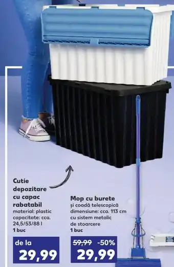 Kaufland Cutie depozitare cu capac rabatabil 1 buc Ofertă