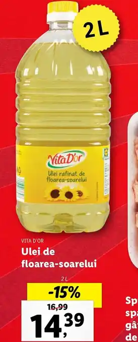 Lidl Ulei rafinat de floarea-soarelui 2L Ofertă