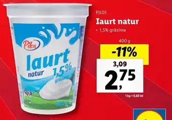 Lidl PILOS laurt natur 400g Ofertă