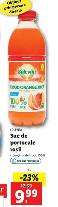 Lidl SOLEVITA Suc de portocale roşii 1L Ofertă