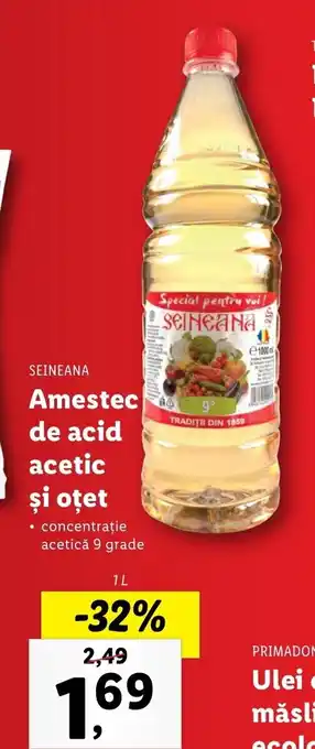Lidl SEINEANA Amestec de acid acetic şi oţet 1L Ofertă