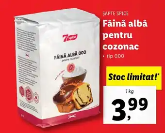 Lidl ŞAPTE SPICE Făină albă pentru cozonac 1kg Ofertă