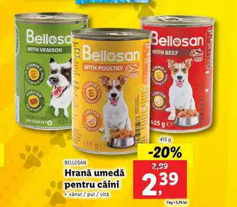 Lidl BELLOSAN Hrană umedă pentru câini 415g Ofertă