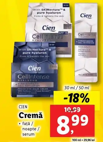 Lidl CIEN Cremă 30/50ml Ofertă