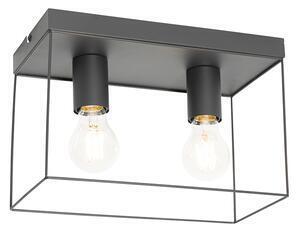 Favi Plafoniera minimalista neagra 2 lumini - kodi Ofertă