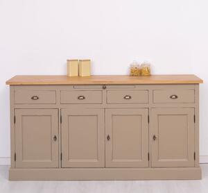 Favi Bufet cu 4 usi, 4 sertare, blat stejar, bas cu finisaj triplu color Ofertă