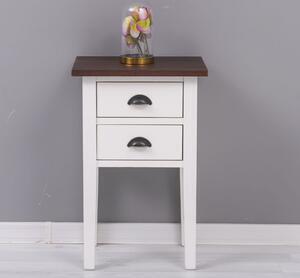 Favi Noptiera cu 2 sertare, blat stejar cu finisaj dublu color Ofertă