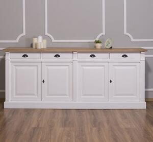 Favi Bufet cu 4 usi, blat stejar, bas, colectia directoire cu finisaj dublu color Ofertă