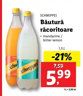 Lidl SCHWEPPES Băutură răcoritoare 1.5l Ofertă