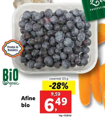 Lidl PIAȚA Lidl Afine bio caserolă 125 g Ofertă