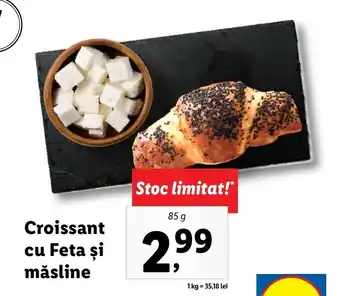 Lidl BRUTĂRIA Lidl Croissant cu feta și măsline 85g Ofertă