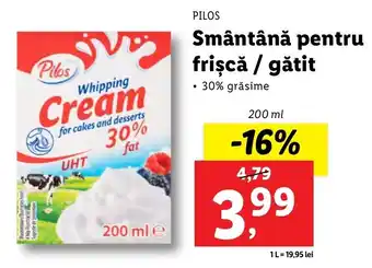 PILOS Smântână pentru frişcă / gătit 200ml