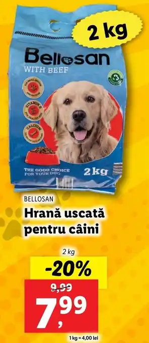 Lidl BELLOSAN Hrană uscată pentru câini 2 kg Ofertă