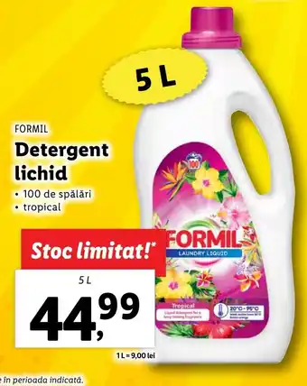 Lidl FORMIL Detergent lichid 5 L Ofertă