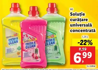 Lidl W5 Soluţie curățare universală concentrată 1.25l Ofertă