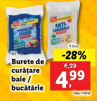 Lidl W5 Burete de curăţare baie/ bucătărie 4 buc. Ofertă