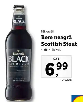 Lidl BELHAVEN Bere neagră Scottish Stout 0.5l Ofertă