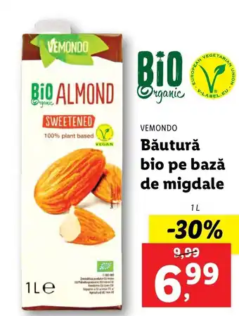 VEMONDO Băutură bio pe bază de migdale 1L