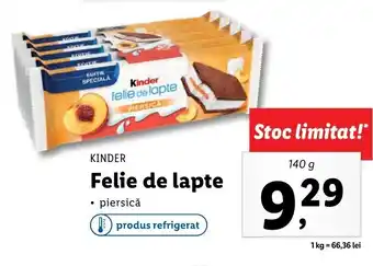 Lidl KINDER Felie de lapte 140g Ofertă