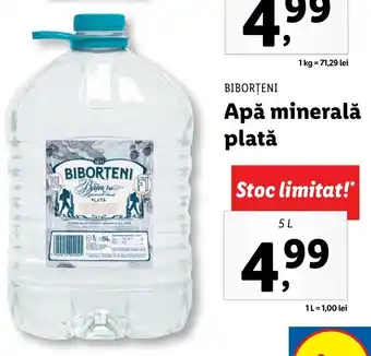 Lidl BIBORȚENI Apă minerală plată 5 L Ofertă
