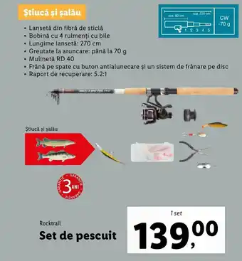 Lidl Rocktrail Set de pescuit 1 set Ofertă