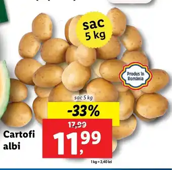 Lidl PIAȚA Lidl Cartofi albi sac 5 kg Ofertă