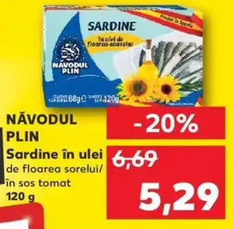 Kaufland NĂVODUL PLIN Sardine în ulei 120g Ofertă