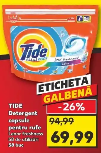 Kaufland TIDE Detergent capsule pentru rufe 58 buc Ofertă