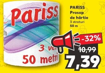 Kaufland PARISS Prosop de hârtie 3 straturi 50 m Ofertă