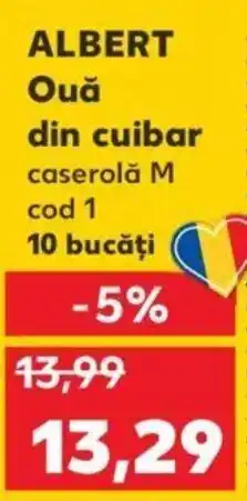 Kaufland ALBERT Ouă din cuibar caserolă M cod 1 10 bucăţi Ofertă