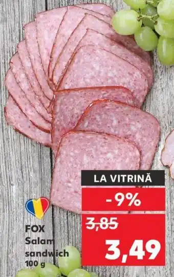 Kaufland FOX Salam sandwich 100g Ofertă