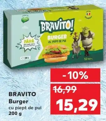 Kaufland BRAVITO Burger cu piept de pui 200g Ofertă