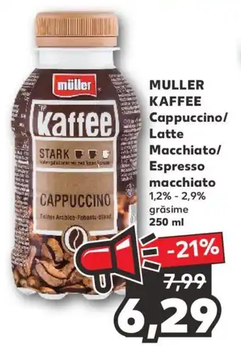 Kaufland MULLER KAFFEE Cappuccino/ Latte Macchiato/ Espresso macchiato 1,2% -2,9% grăsime 250ml Ofertă