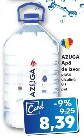 Kaufland AZUGA Apă de izvor plată alcalină 8 l Ofertă