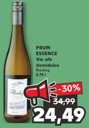 Kaufland PRUM ESSENCE Vin alb demidulce Riesling 0.75l Ofertă