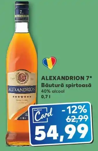 Kaufland ALEXANDRION 7* Băutură spirtoasă 40% alcool 0.7l Ofertă