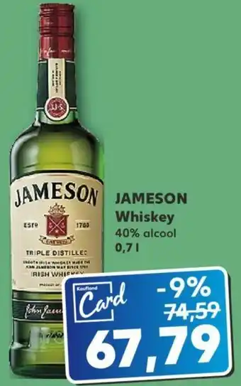 Kaufland JAMESON Whiskey 40% alcool 0,7l Ofertă