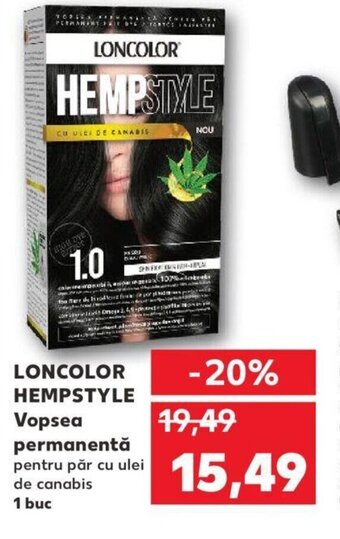 Kaufland LONCOLOR HEMPSTYLE Vopsea permanentă pentru păr cu ulei de canabis 1 buc Ofertă
