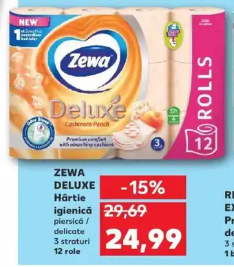 Kaufland ZEWA DELUXE Hârtie igienică 3 straturi 12 role Ofertă