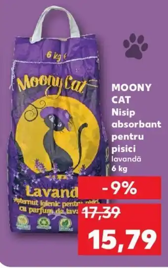 Kaufland Moony cat Nisip absorbant pentru pisici lavandă 6 kg Ofertă