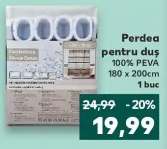 Kaufland Perdea pentru dus 100% PEVA 180 x 200cm 1 buc Ofertă