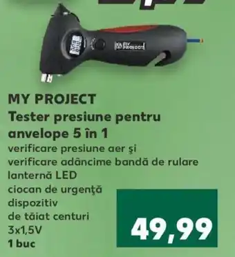 Kaufland MY PROJECT Tester presiune pentru anvelope 5 în 1 1 buc Ofertă