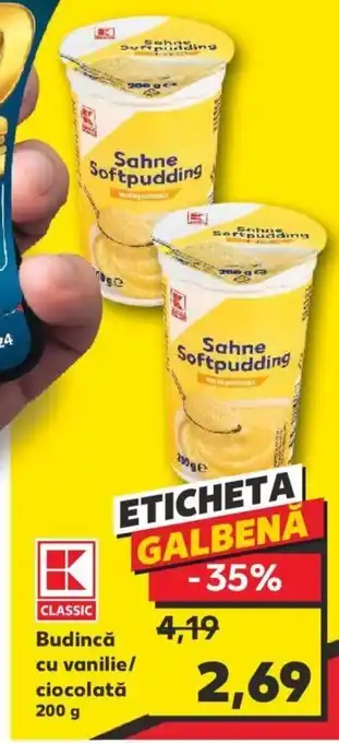 Kaufland Kaufland CLASSIC Budincă cu vanilie/ ciocolată 200 g Ofertă